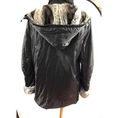 Pre-owned Versace Black Synthetic Coat