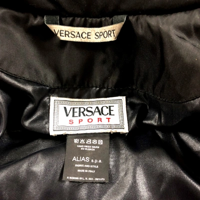 Pre-owned Versace Black Synthetic Coat