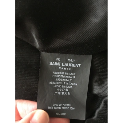 Pre-owned Saint Laurent Black Leather Leather Jacket