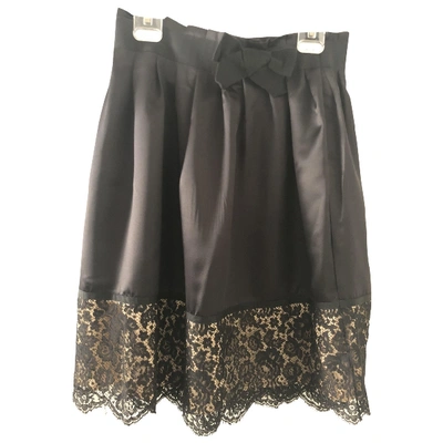 Pre-owned Viktor & Rolf Silk Mid-length Skirt In Black
