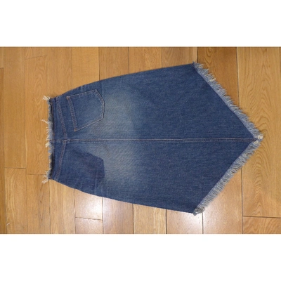 Pre-owned Comptoir Des Cotonniers Mid-length Skirt In Blue