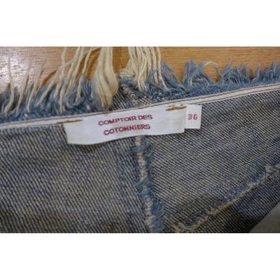 Pre-owned Comptoir Des Cotonniers Mid-length Skirt In Blue