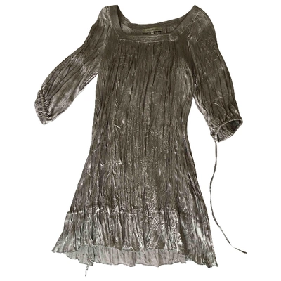 Pre-owned Gerard Darel Grey Silk Dress