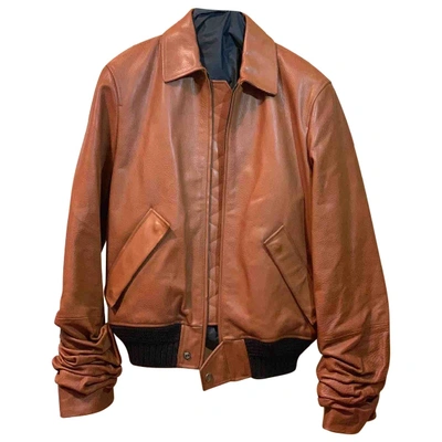 Pre-owned Saint Laurent Camel Leather Jacket