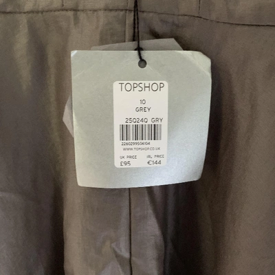 Pre-owned Topshop Unique Tophop Unique  Grey Leather Dress