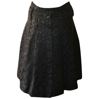 Pre-owned Prada Silk Mid-length Skirt In Black