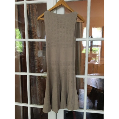 Pre-owned Vicedomini Mid-length Dress In Beige