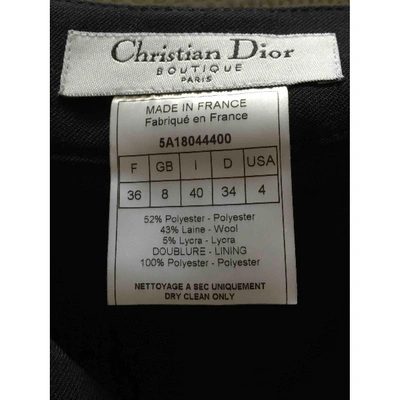 Pre-owned Dior Wool Large Pants In Black