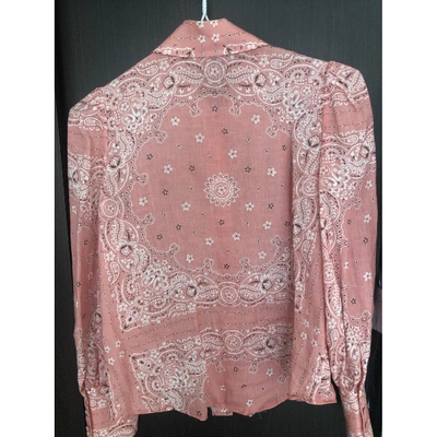 Pre-owned Zimmermann Pink Linen  Top