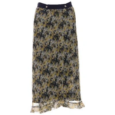 Pre-owned Roseanna Blue Silk Skirt