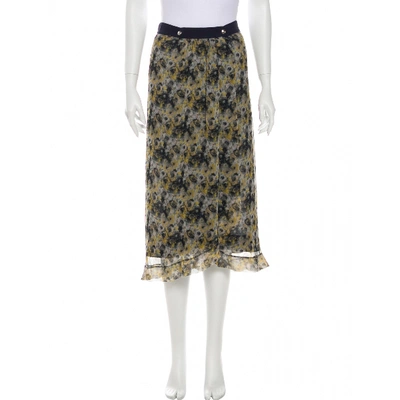 Pre-owned Roseanna Blue Silk Skirt