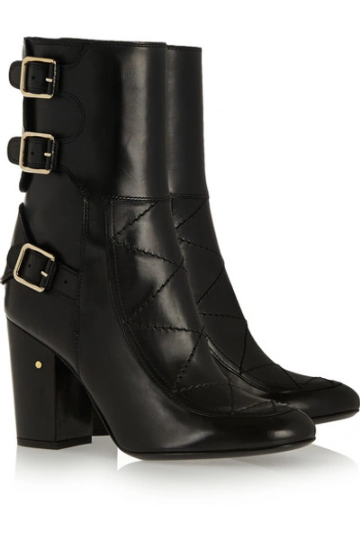 Shop Laurence Dacade Merli Buckled Leather Boots In Black