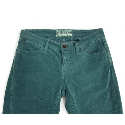 Pre-owned Closed Slim Pants In Green