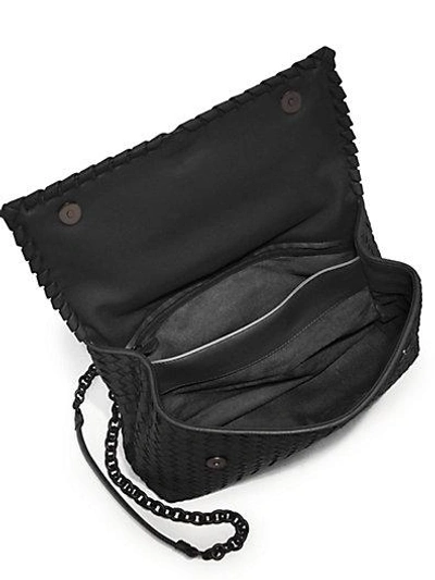 Shop Bottega Veneta Olimpia Medium Intrecciato Leather Shoulder Bag In Rock