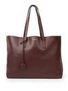 SAINT LAURENT Saint Laurent Large Smooth Leather Shopping Tote