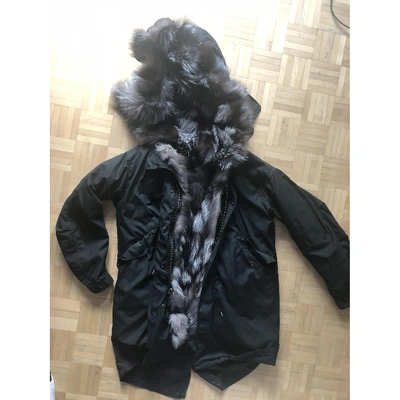 Pre-owned Barbed Black Fur Coat