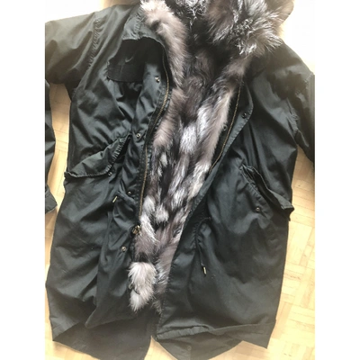 Pre-owned Barbed Black Fur Coat