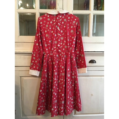Pre-owned Olympia Le-tan Mid-length Dress In Red