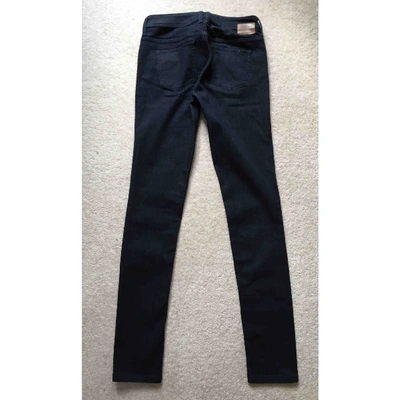 Pre-owned Burberry Straight Jeans In Navy