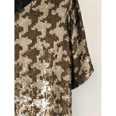 Pre-owned Ashish Glitter Mid-length Dress In Gold