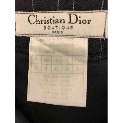 Pre-owned Dior Wool Large Pants In Anthracite