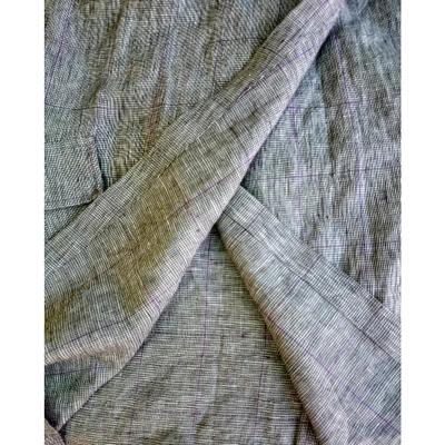 Pre-owned Max Mara Linen Mid-length Skirt In Grey