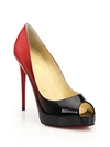 CHRISTIAN LOUBOUTIN Very Prive Ombré Patent Leather Peep-Toe Pumps