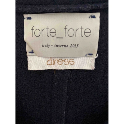 Pre-owned Forte Forte Wool Mini Dress In Blue