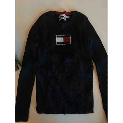 Pre-owned Tommy Hilfiger Navy Cotton Knitwear