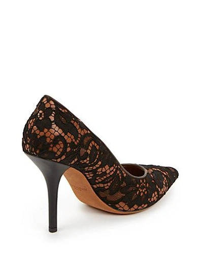 Shop Givenchy Pamela Lace-covered Leather Pumps In Black