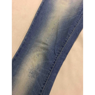 Pre-owned Just Cavalli Straight Pants In Blue