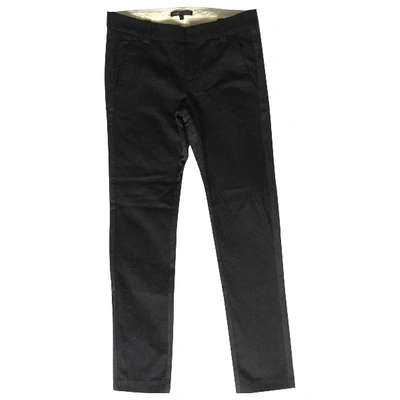 Pre-owned Maje Wool Straight Pants In Blue