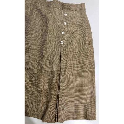 Pre-owned Paul & Joe Wool Mid-length Skirt In Beige