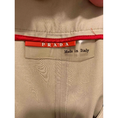 Pre-owned Prada Straight Pants In Beige