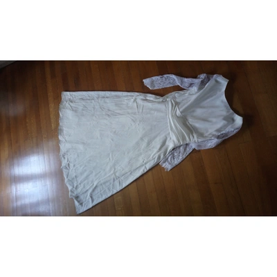Pre-owned Paule Ka Maxi Dress In White