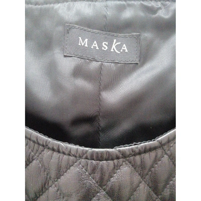 Pre-owned Maska Black Leather  Top