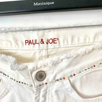 Pre-owned Paul & Joe Slim Jeans In White