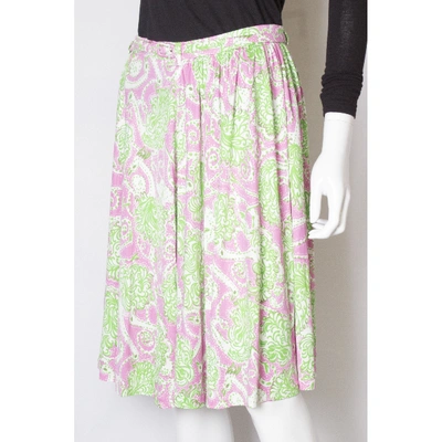 Pre-owned Prada Silk Mid-length Skirt In Multicolour