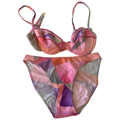 Pre-owned Leonard Two-piece Swimsuit In Pink