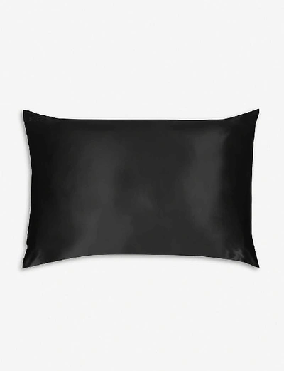 Shop Slip Black Queen Silk Pillowcase 51x76cm