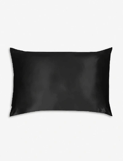 Slip Black Queen Silk Pillowcase 51x76cm In Black
