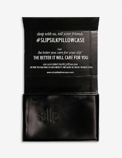 Shop Slip Black Queen Silk Pillowcase 51x76cm
