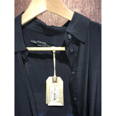 Pre-owned Allsaints Silk Tunic In Black