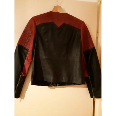 Pre-owned Elevenparis Leather Biker Jacket In Multicolour