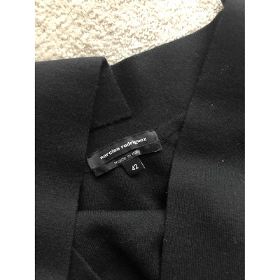 Pre-owned Narciso Rodriguez Wool Mid-length Dress In Black