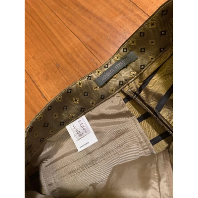 Pre-owned Alberta Ferretti Trousers In Gold