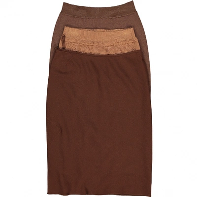 Pre-owned Alaïa Mid-length Skirt In Brown