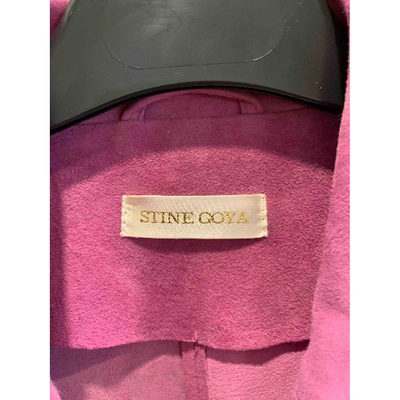 Pre-owned Stine Goya Purple Suede Coat