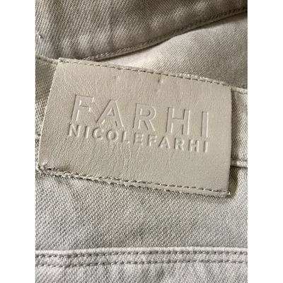 Pre-owned Nicole Farhi Straight Jeans In Grey