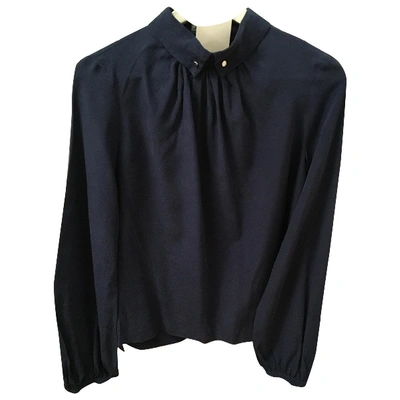 Pre-owned Tara Jarmon Silk Shirt In Blue